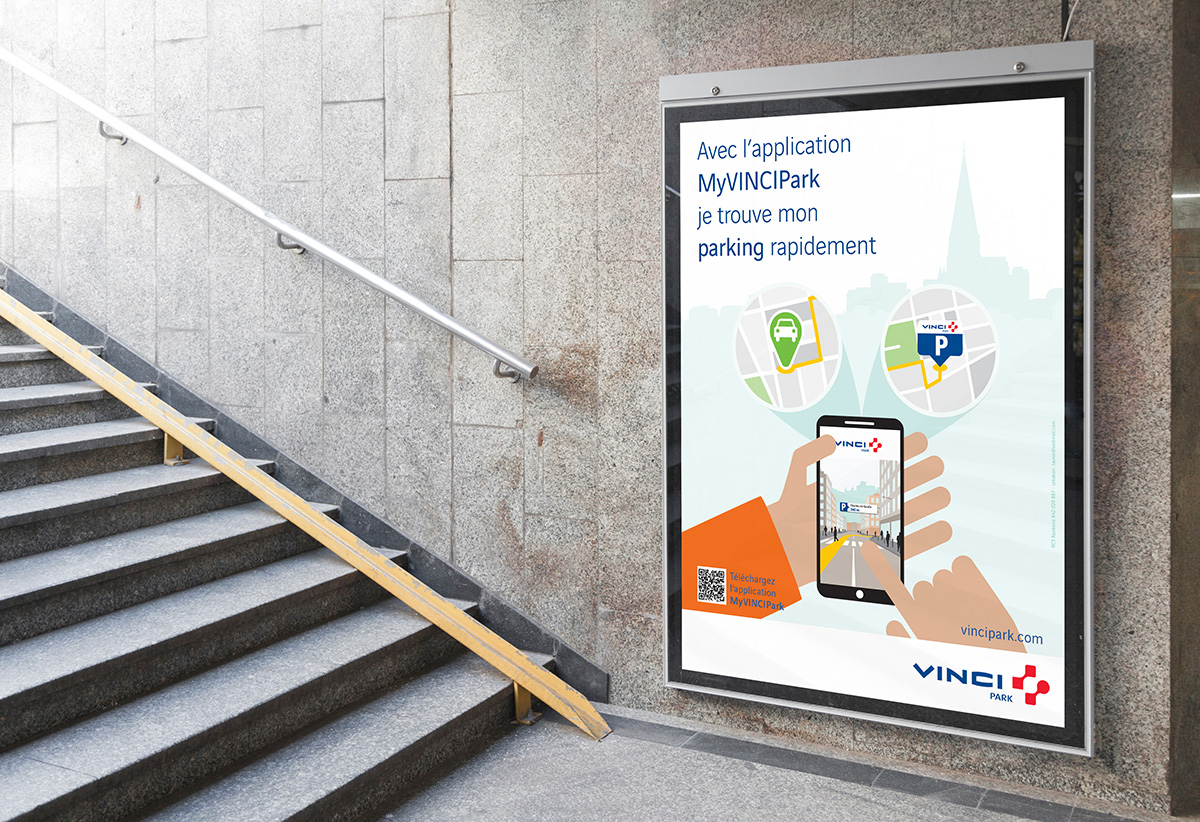 VINCI Park campagne affichage appli